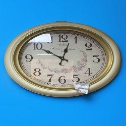Часы настенные Сорренто овальные белые большие aq-15