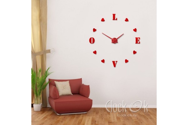 Настенные 3D часы Sweet Love R 100