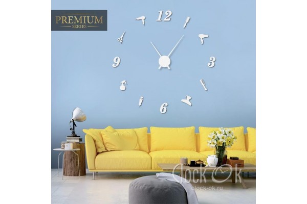 Настенные 3D часы Парикмахер Premium W 150