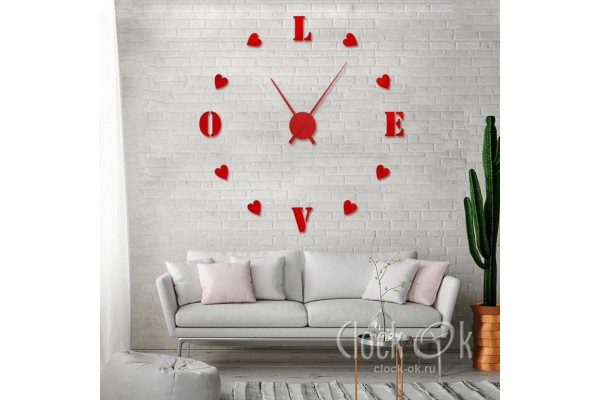 Настенные 3D часы Sweet Love R 150