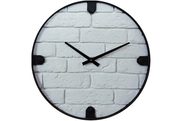 Часы настенные NT101 WHITE BRICK